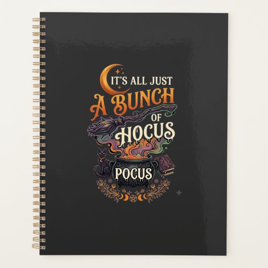 Balai de sorcière Hocus Pocus Chat noir Chaudron m (Devant)
