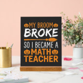 Balai d'Halloween de professeur de maths drôle (Mariage)