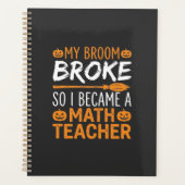 Balai d'Halloween de professeur de maths drôle (Devant)