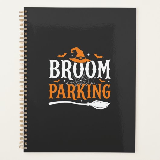 Balai d'Halloween Parking Chapeau de Sorcière Grap (Devant)