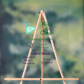 Balai nettoyant vert bleu gitter ajouter nom adres (Neutre)