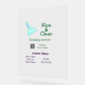 Balai nettoyant vert bleu gitter ajouter nom adres (Angle)