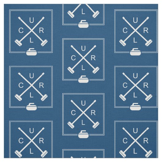 Balais croisés courbant le tissu - bleu et blanc (Échantillon)