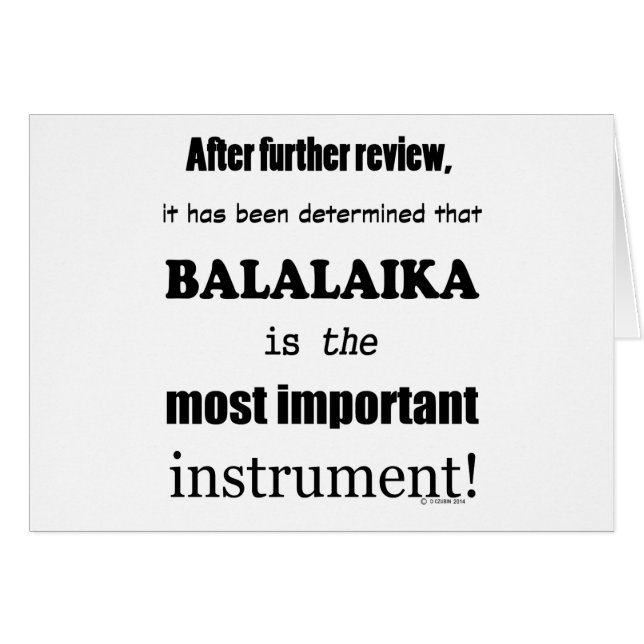Balalaika instrument le plus important (Devant horizontal)