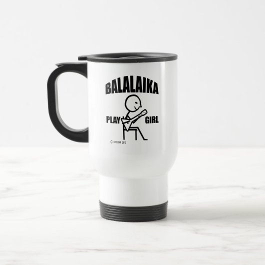 Balalaika Jouer Fille Voyage Mug (Gauche)