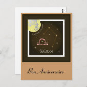 Balance 24 septembre au 23 octobre Carte postale (Devant / Derrière)