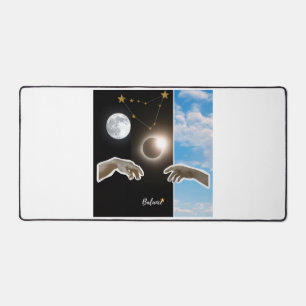 Balance Astrology Eclipse and Moon Surreal Poster