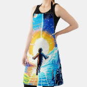 Balance of Worlds - Futuristische Pixel Art Tech Schort (Insitu)