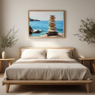 Balance Stones Zen Minimalistische Wandkunst Perfect Poster