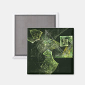 Balance tordue Magnet Carré d'art Abstrait (Recto/Verso)