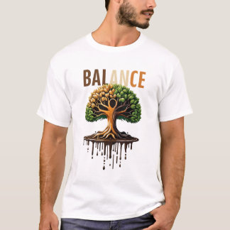 Balance Tree of Life Natuur Art Design T-shirt