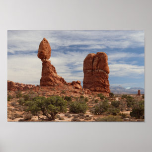 Balanced Rock in Arches National Park, Moab, Utah Poster