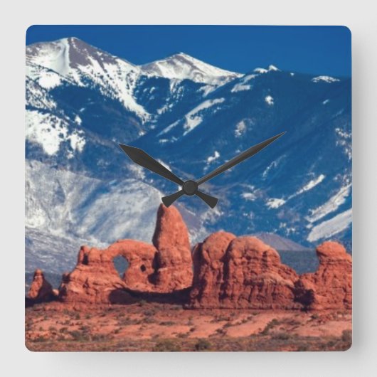 Balanced Rock Trail Vierkante Klok (Voorkant)