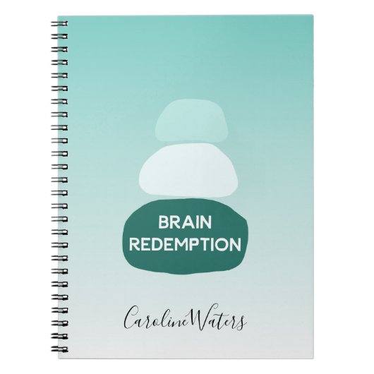 Balanced Zen Stones Brain Injury Recovery-metafoor Notitieboek (Voorkant)