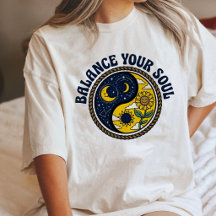 Balanceer Je Ziel Yin Yang Zonnebloem Maan Celesti
