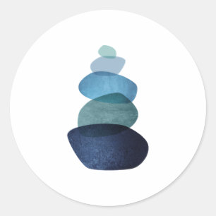 Balancerende stenen ronde sticker