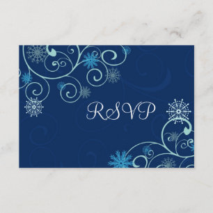 Balances bleues Noel Mariage Cartes RSVP