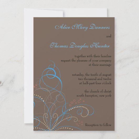 Balances de flammes - Carte Faire-part de mariage (Devant)