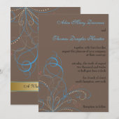 Balances de flammes - Carte Faire-part de mariage (Devant / Derrière)