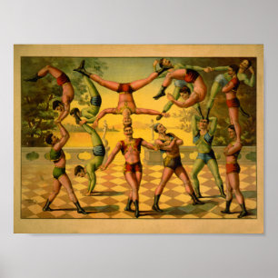Balancing Acrobat Circus Poster