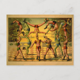 Balancing Acrobat Circus Poster Briefkaart