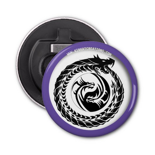 Balancing Dragons Button Flesopener (Voorkant)