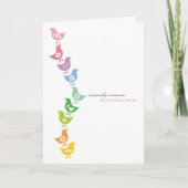 Balancing Rainbow Chicks Baby Faire-part Card (Devant)