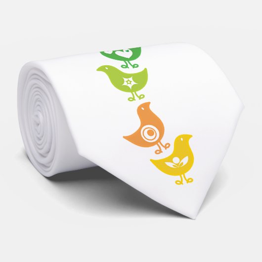 Balancing Retro Rainbow Chicks amusant Cravate cad (Roulé)