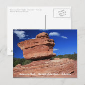 Balancing Rock ~ Colorado Carte postale (Devant / Derrière)