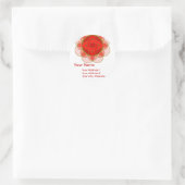 "Balancing the Root Chakra"-adreslabel Ronde Sticker (Tas)