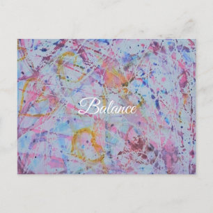 "Balans" Abstract Waterverf & Was Weerstand Feestdagenkaart