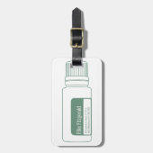 Balans Blauwgroen essenolie flesje Bagagelabel (Voorkant verticaal)