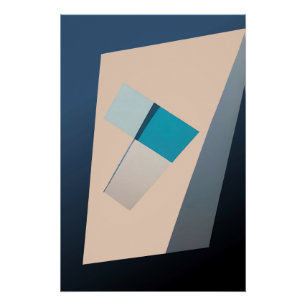 Balans in blauw perfect poster