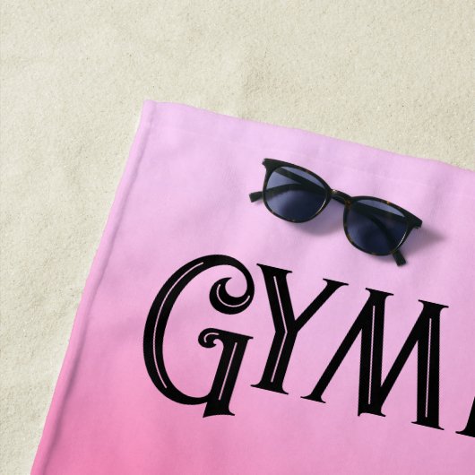 Balans roze blindgymnast strandlaken (In situ)