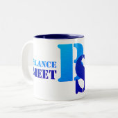 "BALANS" TWEEKLEURIGE KOFFIEMOK (Voorkant links)