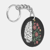 Balans van geest: Natuur ontmoet intellect Sleutelhanger (Voorkant Links)