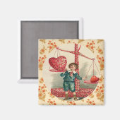 Balans van Liefde Kunstwerk Custom Magnet Magneet (Voorkant / Achterkant)