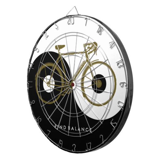 BALANS VINDEN / yin yang fiets Dartbord (Voorkant Rechts)