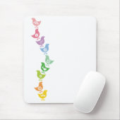 Balansende regenboogkippen - Aangepaste mousepad Muismat (Met muis)