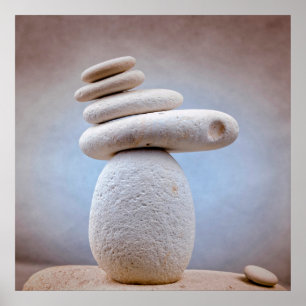 Balansende Stones Square + uw ideeën Poster