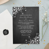Balayades blanches sur les invitations de mariage