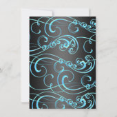 Balayage bleu/noir et blanc doux 16 Invitation d'a (Dos)