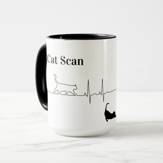Balayage de chat - EKG Coffee Mug (Devant gauche)