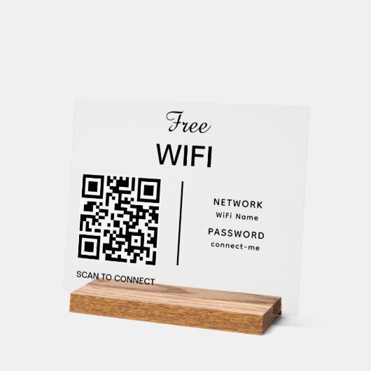 Balayage de code QR du réseau Wifi pour connecter  (Angle)