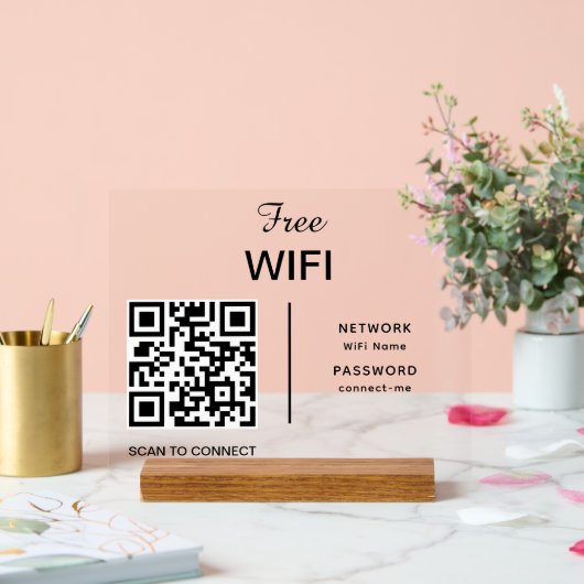 Balayage de code QR du réseau Wifi pour connecter  (Mariage)