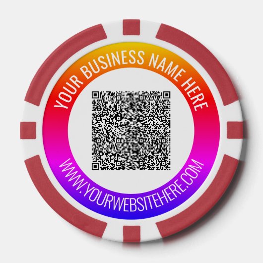 Balayage de code QR et jetons de poker de texte pe (Recto)