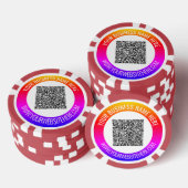Balayage de code QR et jetons de poker de texte pe (Empiler)