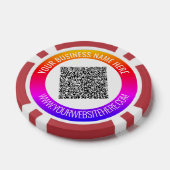 Balayage de code QR et jetons de poker de texte pe (Simple)
