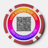 Balayage de code QR et jetons de poker de texte pe (Verso)
