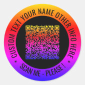 Balayage de code QR et stickers d'arrondi de texte (Devant)